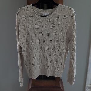 Maurices Open Knit Beige Sweater